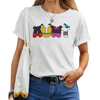 Aunt Of The Birthday Girl Mouse Family Matching Women T-shirt - Monsterry UK