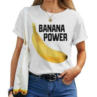 Banana Power Yellow Riped Fruit Women T-shirt - Monsterry