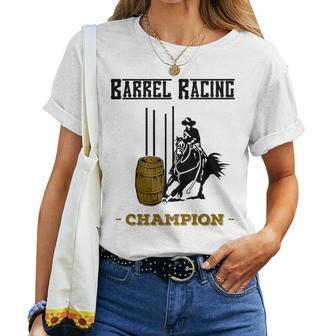 Barrel Racing Champion Western Riding Quarter Horse Women T-shirt - Monsterry CA