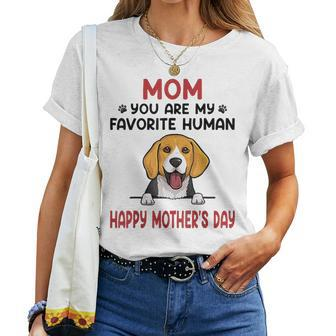 Beagle Mom You Are My Favorite Human Happy Mother's Day Women T-shirt | Mazezy UK