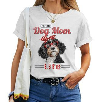 Bernedoodle Dog Proud Dog Mom Life Women T-shirt | Mazezy
