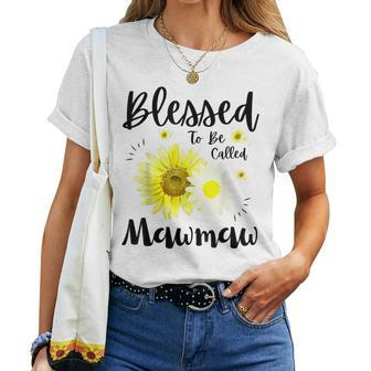 Blessed To Be Called Mawmaw Floral Cute Women T-shirt - Monsterry