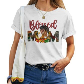 Blessed Mom Africa Black Woman Junenth Mother's Day Women T-shirt - Thegiftio UK