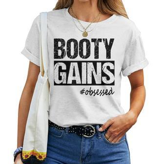 Booty Gains Beach Body Squat Band Workout T Women T-shirt - Monsterry
