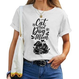 Cat And Dog Mom Dogs Lover Cats Mother Mommy Mama Mother's Women T-shirt - Thegiftio UK