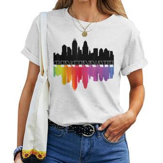 Cincinnati Ohio Lgbtq Gay Pride Rainbow For Women Women T-shirt - Monsterry CA