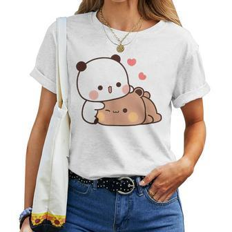 Cute Bubu Dudu Panda Bears Couple Love Bubu And Dudu Women T-shirt | Mazezy UK