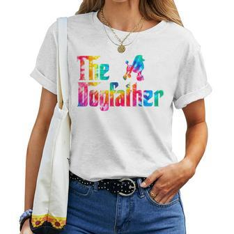 Cute Poodle Dogfather Tie Dye Father's Day Women Women T-shirt - Monsterry DE