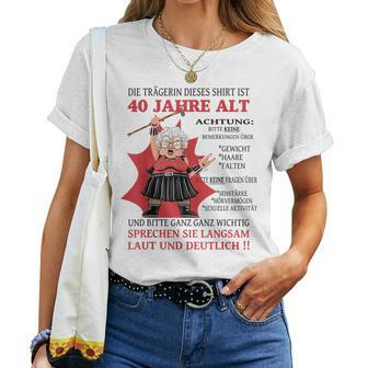 Die Dame Ist 40 Jahre Old Birthday Woman Women T-shirt Frauen - Geschenkecke