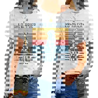 Dog Golden Retriever Mom Vintage Golden Retriever Mom Women T-shirt - Thegiftio