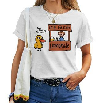 The Duck Song Got Any Grapes Meme Women T-shirt - Monsterry