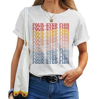 Four-Eyed Fish Groovy Retro Fish Women T-shirt - Monsterry