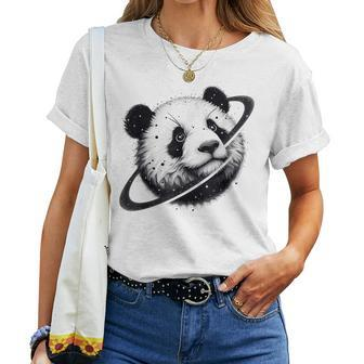Panda Moon Raccoon Face Panda Raccoon Lover Possum Women T-shirt - Monsterry