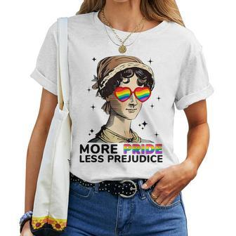 More Pride Less Prejudice Proud Ally Rainbow Pride Women T-shirt - Monsterry AU