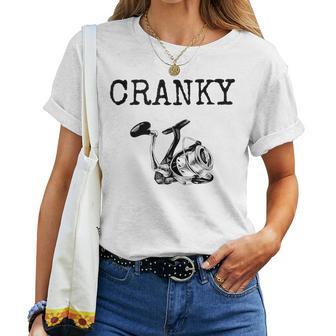 Saying Cranky Fishing Rod Fishermen Hobby Men Women T-shirt - Monsterry UK