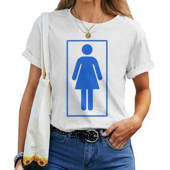 Toilet Sign Nerd Geek Graphic Women T-shirt - Thegiftio UK