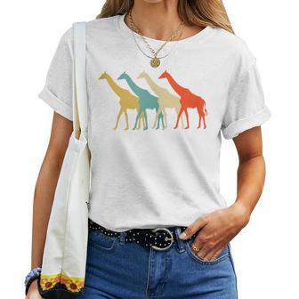 Giraffe Vintage Retro Idea For Cool Cute Women T-shirt - Monsterry UK