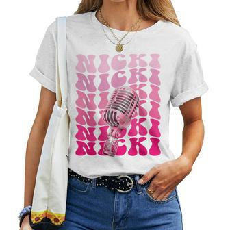 Girl Retro Personalized Name Nicki I Love Nicki Vintage 80S Women T-shirt - Monsterry