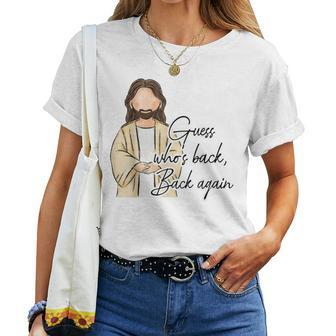 Guess Whos Back Easter Day Jesus Christian Faith Women Women T-shirt | Mazezy