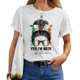 Half Italian Half Irish Girl Italy Ireland Flag Women T-shirt | Mazezy AU