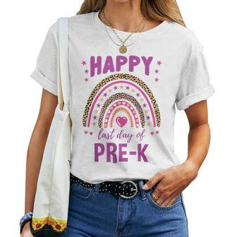 Happy Last Day Of Pre-K Leopard Rainbow Women T-shirt - Monsterry DE