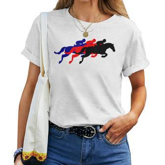 Horse Race Splechase Derby Racing Women T-shirt - Monsterry