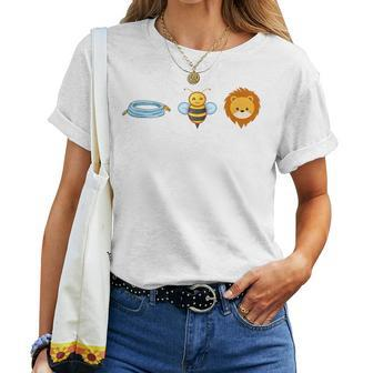 Hose Bee Lion White Women T-shirt - Monsterry CA