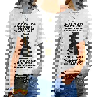 Humour C'est Pas Moi Qu'explique Mal Drôle Chat Drôle Kitten Avec Col En T-shirt femme - Cadeauxyz