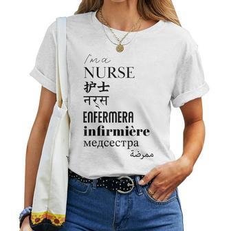 I'm A Nurse Women's Translated World Languages Women T-shirt - Monsterry CA