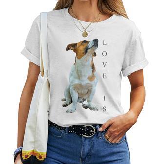 Jack Russell Terrier Mama Papa Damen Herren Kinder Liebe Hund T-shirt Frauen - Geschenkecke