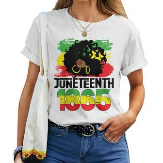 Junenth Is My Independence Day Black Freedom 1865 Women T-shirt - Seseable