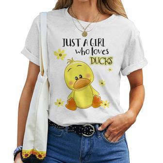 Just A Girl Who Loves Ducks Women T-shirt - Monsterry DE