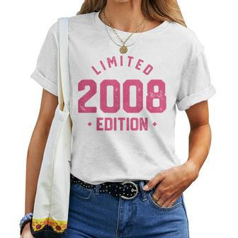 Limited 2008 Edition Sweet 16Th Birthday N Girl Pink Text Women T-shirt - Seseable