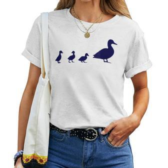 Mama Duck 3 Ducklings Animal Family B Women T-shirt - Monsterry UK