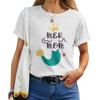 Mermom Mom Mum Costume Mermaid Mama Women T-shirt - Monsterry CA