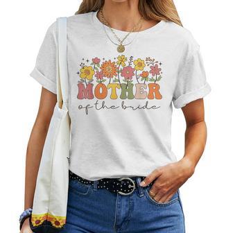 Mother Of The Bride Wildflower Floral Bachelorette Party Women T-shirt - Monsterry