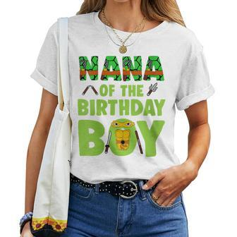 Nana Of The Birthday Boy Turtle Family Matching Women T-shirt - Monsterry DE