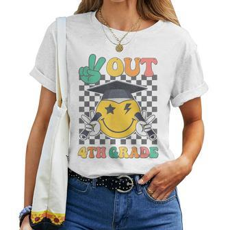 Peace Out 4Th Grade Graduation Last Day School Fourth Grade Women T-shirt | Mazezy