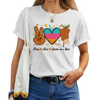 Peace Love And Chicken On A Stick Fiesta San Antonio Women T-shirt | Mazezy AU