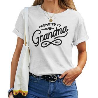 Promoted To Grandma 2024 For Women Women T-shirt - Thegiftio UK