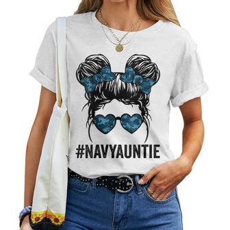 Proud Navy Auntie For Aunt Of Navy Women And Men Women T-shirt - Monsterry UK