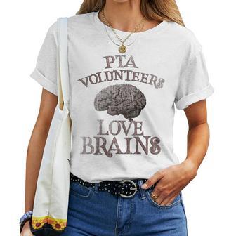 Pta Volunrs Love Brains This Is My Scary Mom Dad Costume Women T-shirt - Monsterry UK