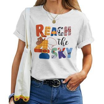 Reach Four The Sky Birthday 4 Year Old Girl Boy 4Th Bday Women T-shirt - Monsterry CA