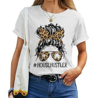 Real Estate House Hustler Messy Bun Hair Women Women T-shirt - Monsterry UK