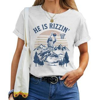 He Is Risen Rizzin' Easter Jesus Christian Faith Basketball Women T-shirt - Monsterry AU