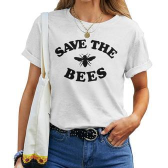 Save The Bees Endangered Bee Awareness Novelty Women T-shirt - Monsterry CA
