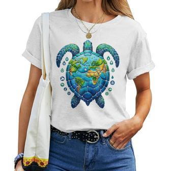 Sea Turtle Earth Day 2024 Sea Animals Sea Turtle Women T-shirt - Seseable