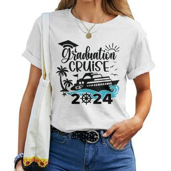 Senior Graduation Trip Cruise 2024 Ship Party Cruise Womens Women T-shirt - Seseable