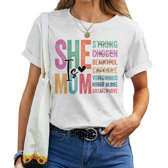 She Is Mom Strong Chosen Beautiful Capable Victorious Women T-shirt - Seseable