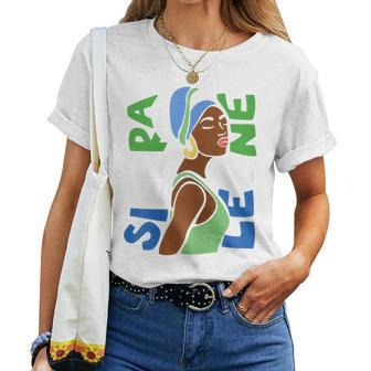 Sierra Leone Flag Ethnic African Heritage Black Woman Africa Women T-shirt - Monsterry UK